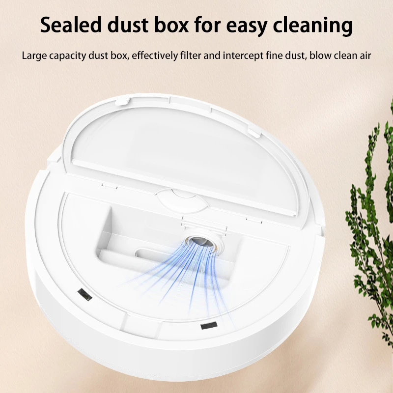 Robot Vacuum Cleaner 3-in-1 Electric Intelligent Pet Hair Cleaner Tool Usb Charging Convenient Mopping Household Home Machine