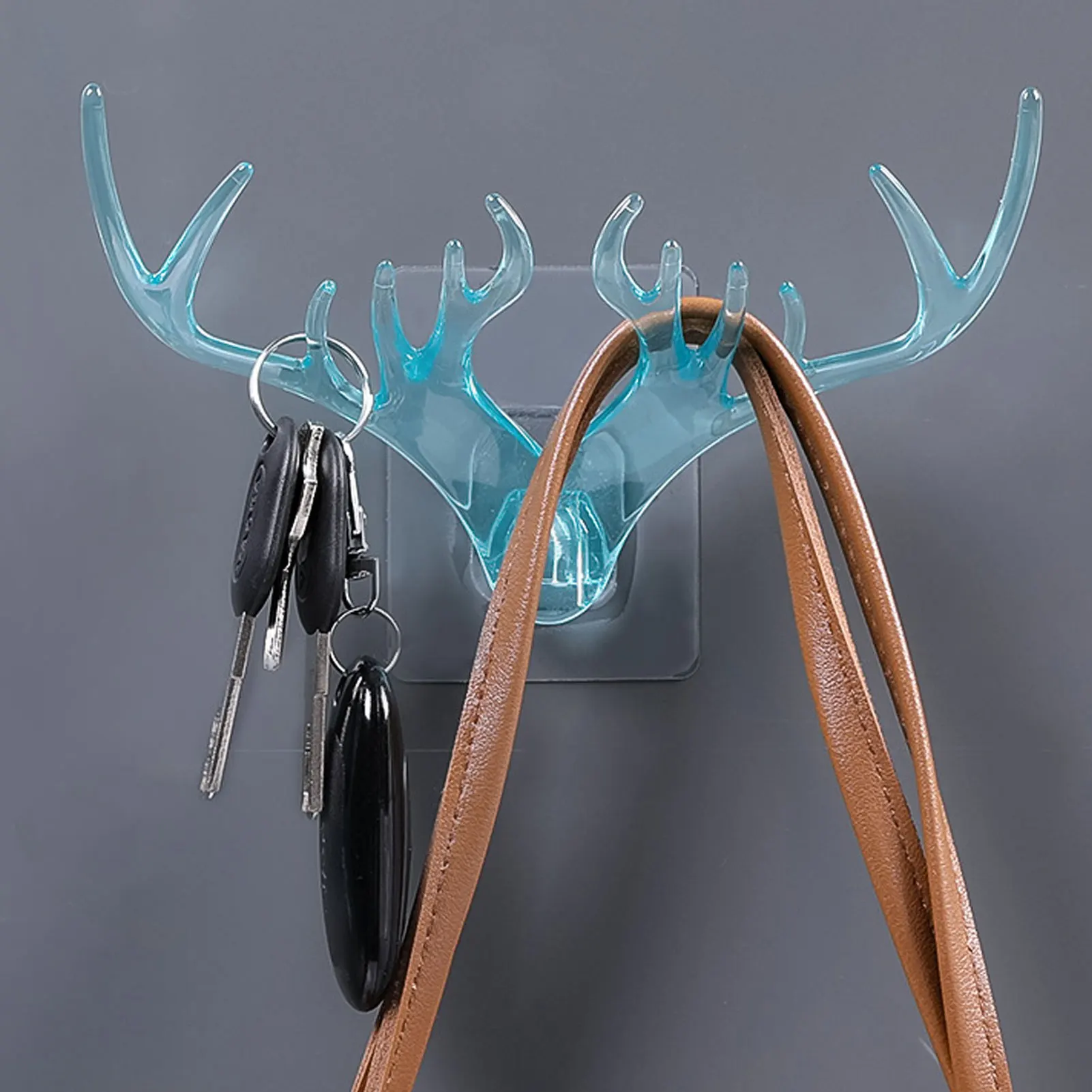 Wall Hanging Hook Vintage Deer Head Antlers for Hanging Clothes Hat Scarf Key Deer Horns Hanger Rack Wall Decor With Adhesive