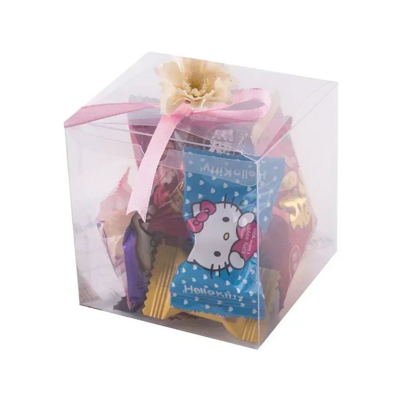 PVC Clear Transparent Candy Gift Box Plastic Gift Packaging Box Baby Shower Birthday Wedding Event Party Favors Boxes Chocolate