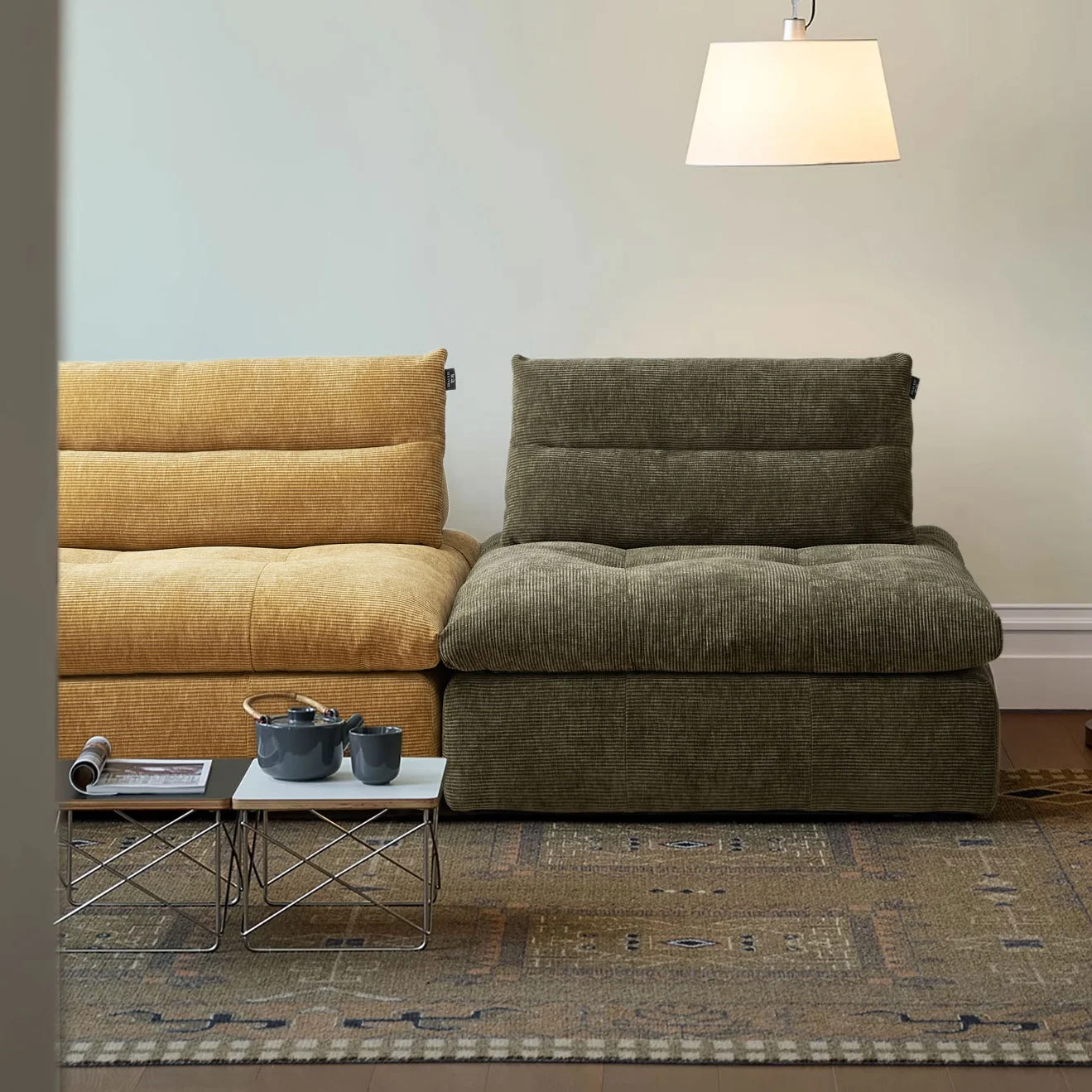 # Nordic Modern Luxury Chenille Velvet Green Living Room Sofa Set Modular 2-seater Free Combination Apartment Villa Sofa