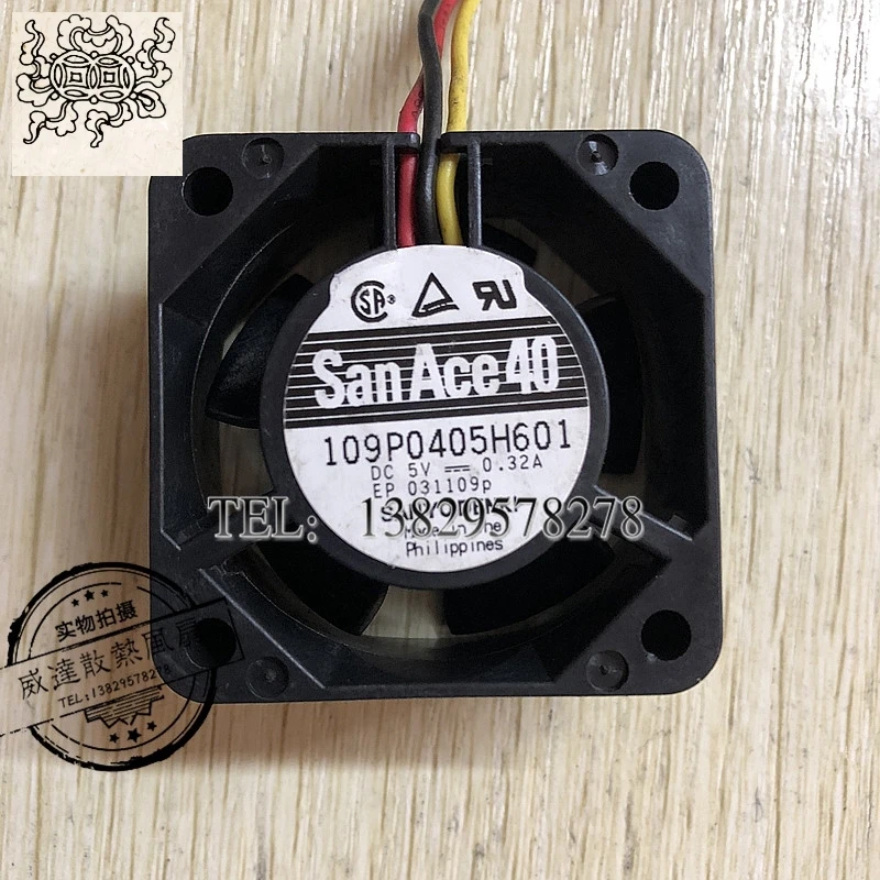 

Ltsf For SANYO DENKI 109P0405H601 DC 5V 0.32A 40x40x20mm 3-Wire Server Cooling Fan