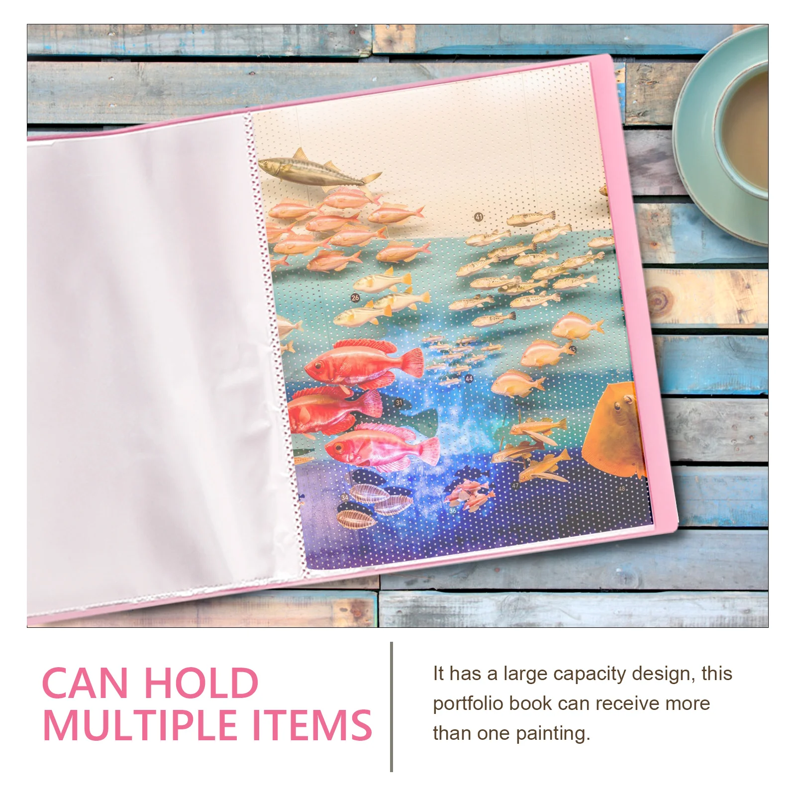 

2pcs Diamond Art Storage Book Plastic Portfolio Folder Lightweight Organizer For Diamond Drawings Artworks School Office