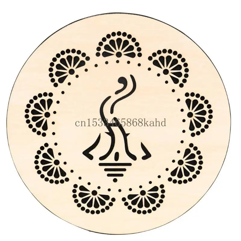 10inch Portable Round Hand Drum Stream Drum Musical Sound Therapies Relaxing Wooden Drum Sound Healing Instruments X5QF