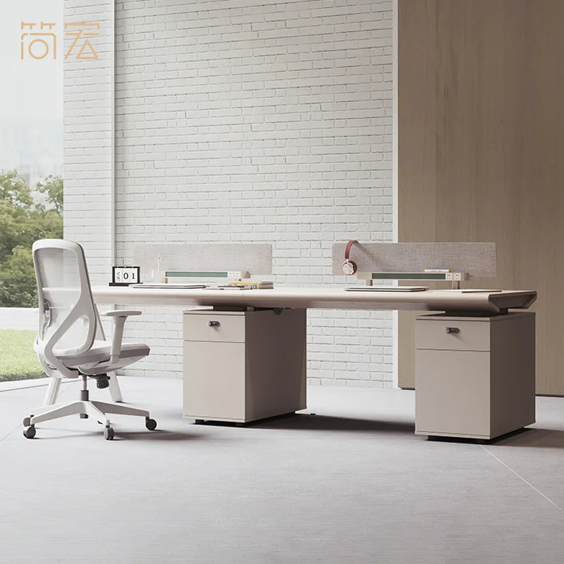 Staff desk  screen staff desk and chair set for four, 3, three, 6 people single-row computer desk