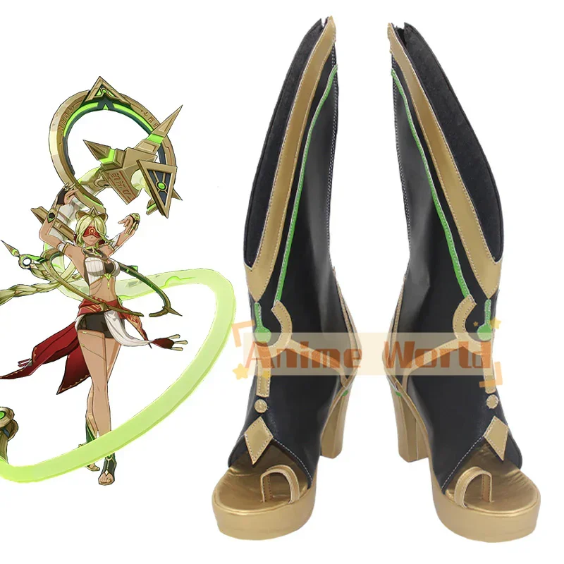 Genshin Impact Eremite Anello floreale-ballerino Scarpe cosplay Stivali di carnevale di Halloween realizzati su misura