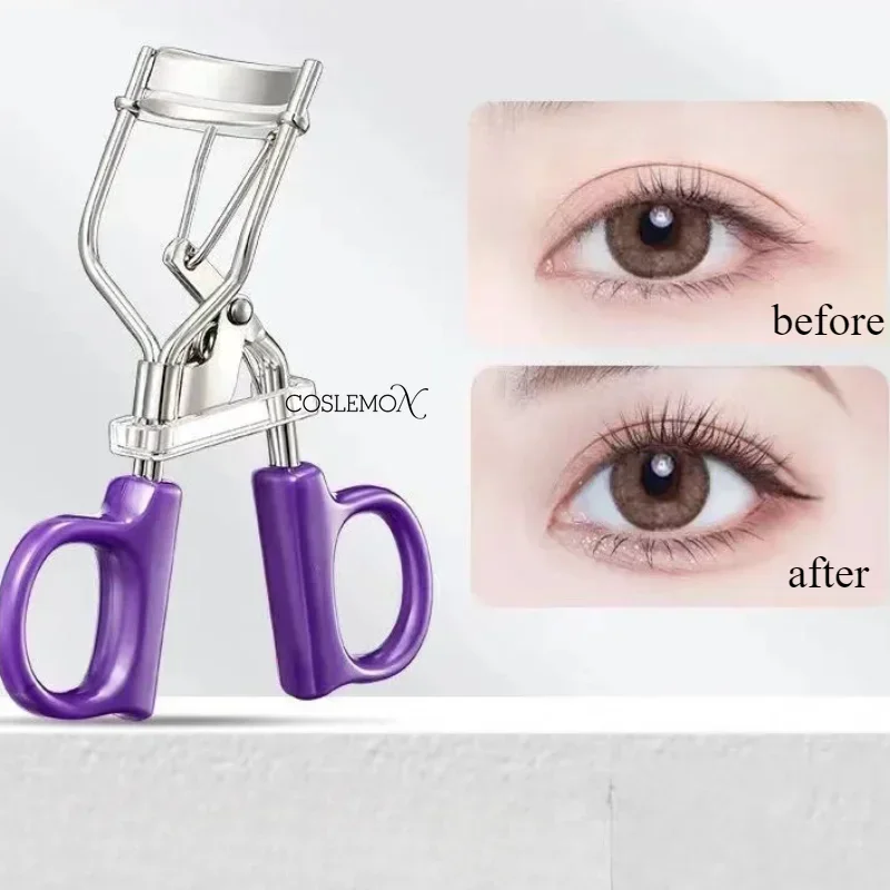 1PCS Woman Eyelash Curler Lash Curler Lash Professional Stainless Steel Purple Silver Curling Eyelashes Makeup Cosmetic Tool