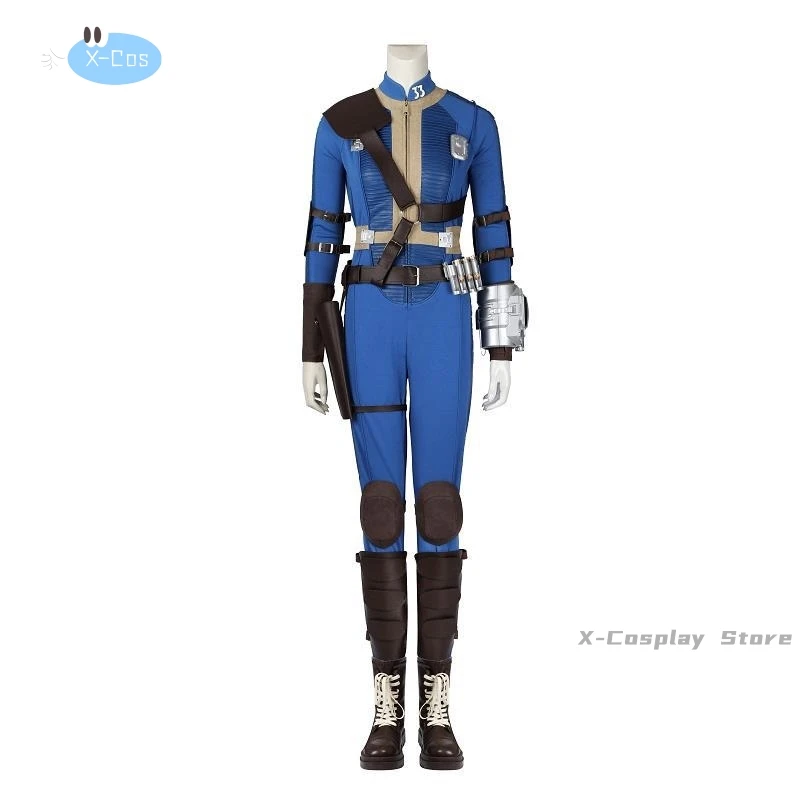 Fall Cos Out Cosplay Costume Uniform Helmet The Ghoul Blue Lucy Vault 33 Cosplay Jumpsuit Fantasia Outfit Props Mask Woman Man