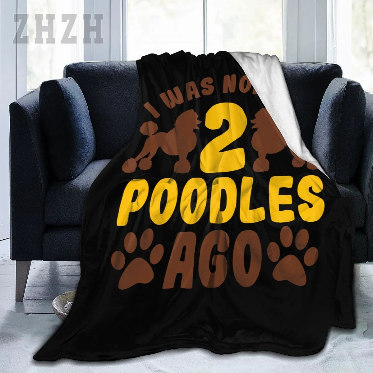 Blanket Poodle Dog Owner Breeders Water Retriever Pet Lover Flannel Multifunction Outdoor Camping Sofa Cover Keep Warm