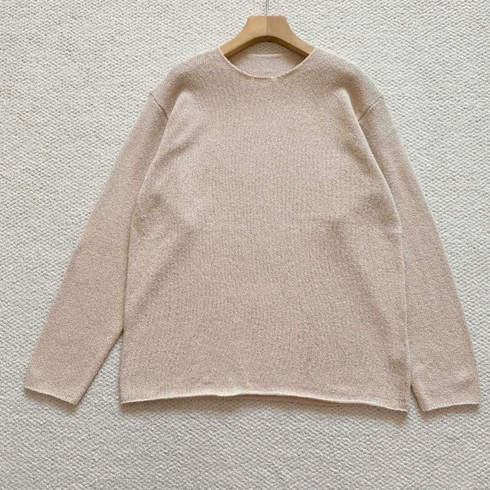 New Autumn/Winter Minimalist Crew-Neck Knit Top