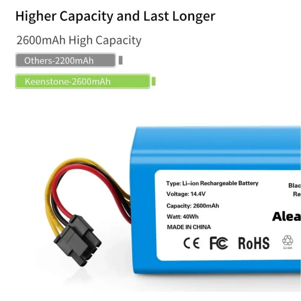 14.4V 12800mAh 3500mAh Lithium-ion Battery For Cecotec Conga 1290 1390 1490 1590 Robot Vacuum Cleaner Battery Gutrend Echo 520