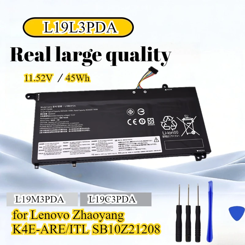 

L19L3PDA L19M3PDA L19C3PDA 11,52 В 45 Втч литий-ионный аккумулятор для ноутбука Lenovo Zhaoyang K4E-ARE/ITL SB10Z21208 с инструментами