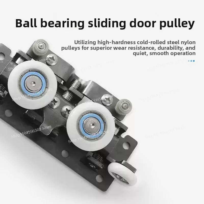 Hardware Trackless Ghost Door Hardware Kitchen Bedroom Sliding Invisible Two-way Buffer Sliding Door Rail Slide Accessories