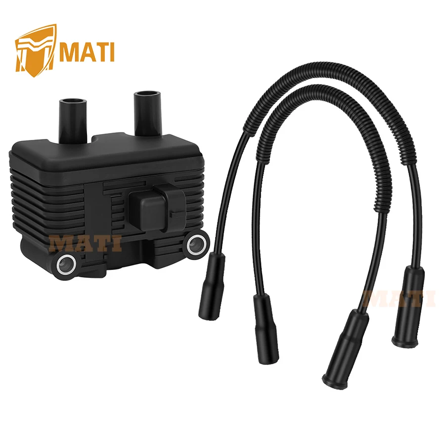 31655-99 0.5 OHM Ignition Coil & Spark Plug Cable For Sportster 883 1200 Custom Low Roadster 2004 2005 2006 31996-04
