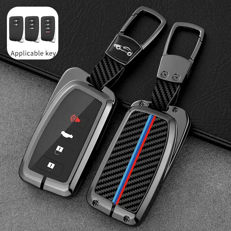 

Zinc Alloy Leather Car Remote Key Case Cover Keychain For Lexus NX RX LX ES IS GS RC Key Shell Keychain