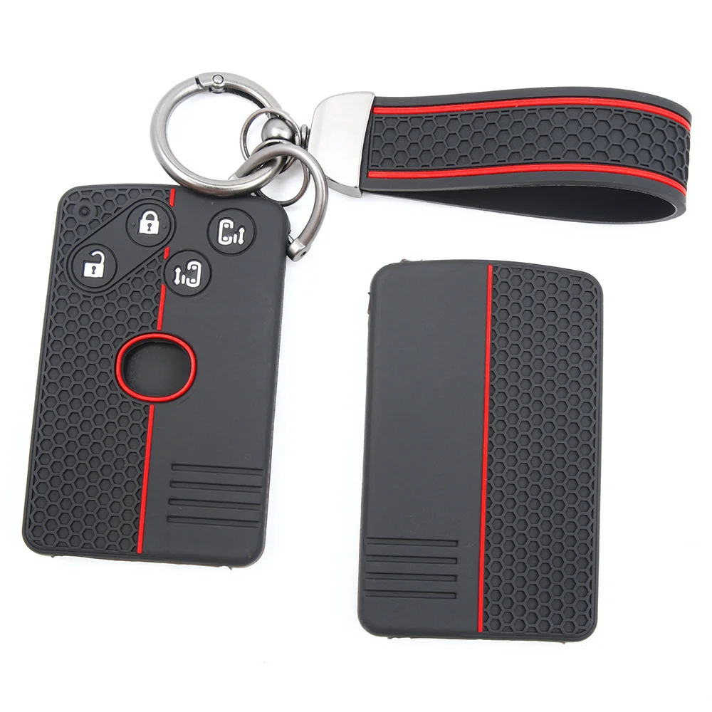 For Mazda 3 6 CX 3 CX 5 CX 7 CX 8 CX 9 Full Coverage Silicone Key Shell Carabiner Strap Non Slip Precise Fit Stylish Durable