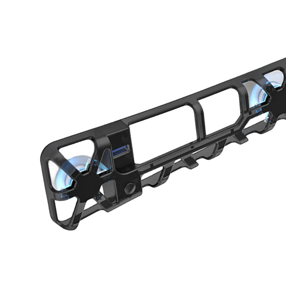 พัดลมเย็นพร้อมไฟ LED และพัดลม3ตัวระบายความร้อนที่มีประสิทธิภาพคอนโซลเกม1100 RPM พัดลมทำความเย็นหลังสำหรับคอนโซล PS5บาง