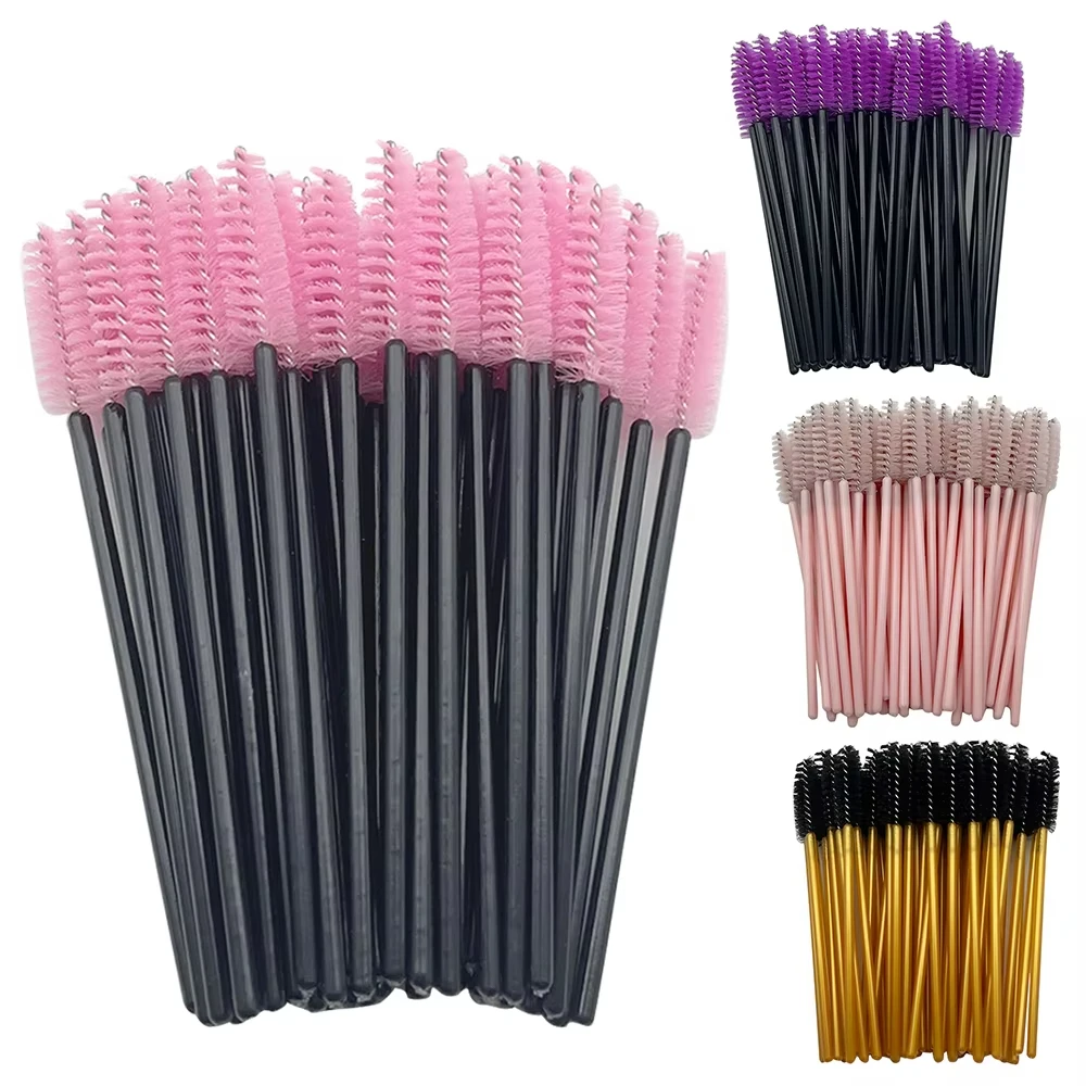 100/200 Stuks Wegwerp Lash Borstels Wimpers Extension Brush Voor Vrouw Mascara Wands Applicator Spoolers Makeup ToolsGroothandel