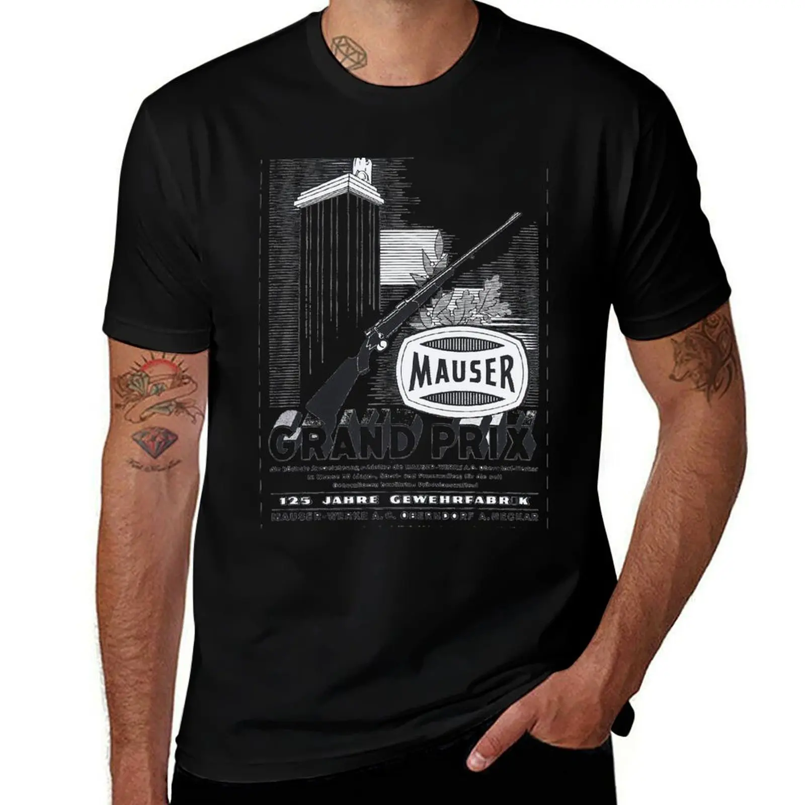 Vintage Mauser hunting rifle T-Shirt man t shirts graphic T-Shirt