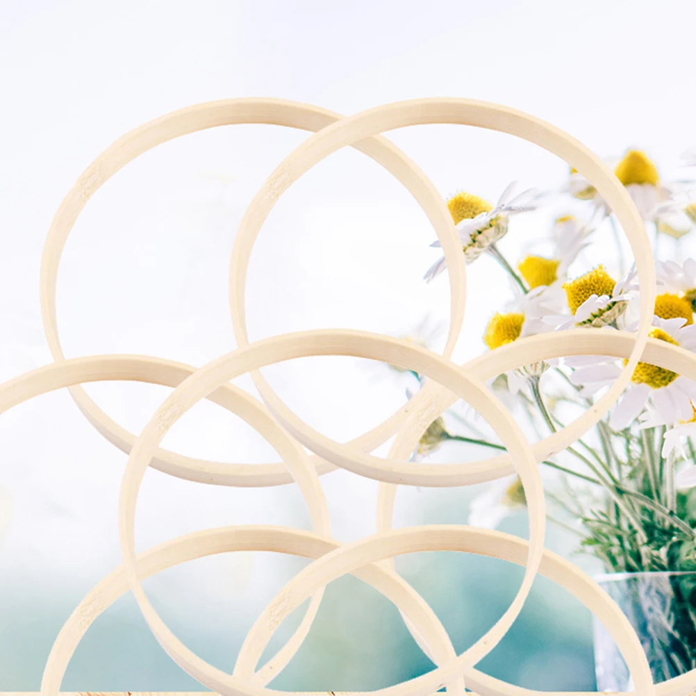 

30 шт. бамбуковые кольца «Ловец снов» 20 см, круглые круги, идеально подходят для DIY «Ловец снов», мандалы, венки, рамки для вышивки