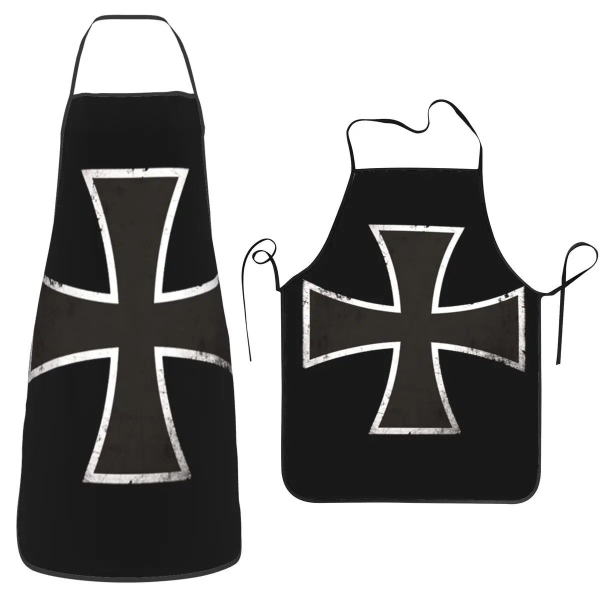

German Iron Cross Apron Chef Cooking Baking Tablier Sleeveless Bib Kitchen Cleaning Pinafore for Women Men Painting