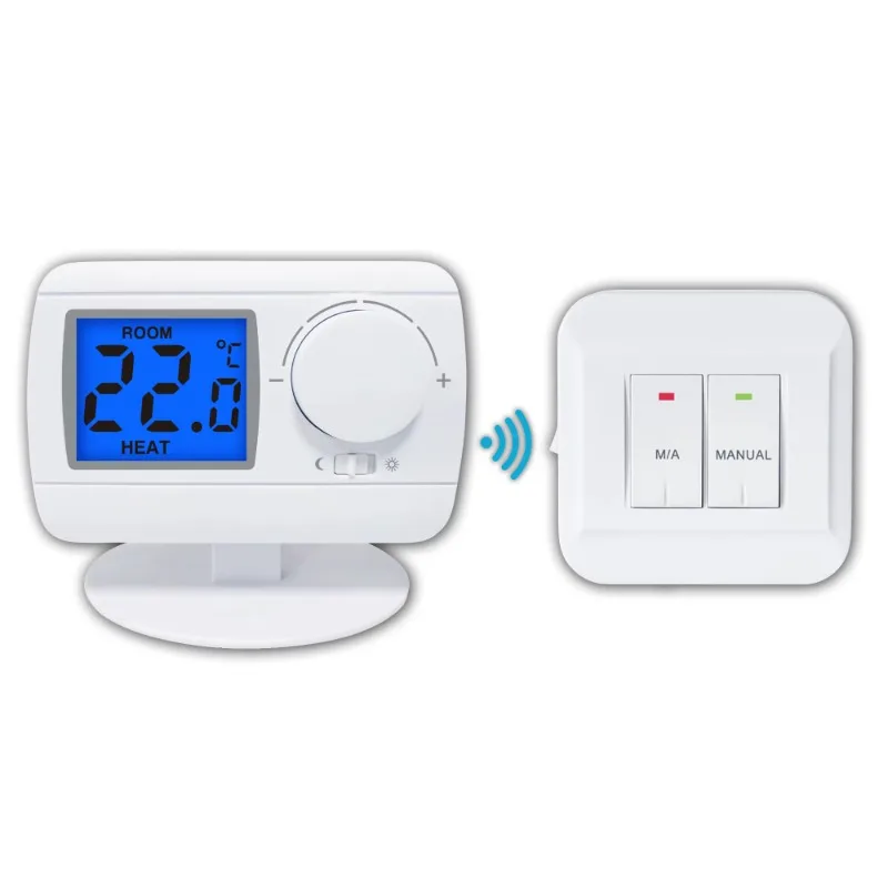 New White ABS Liquid Crystal Non-Programmable Digital Room Thermostat for Gas Boiler