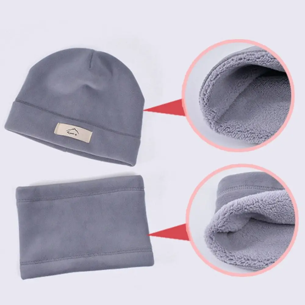 2 Pz/set Antivento Cappello Lavorato A Maglia Sciarpa Set a prova di Freddo Addensato Protezione per le orecchie Cap Scaldacollo Inverno Caldo Berretti Berretti per Donna