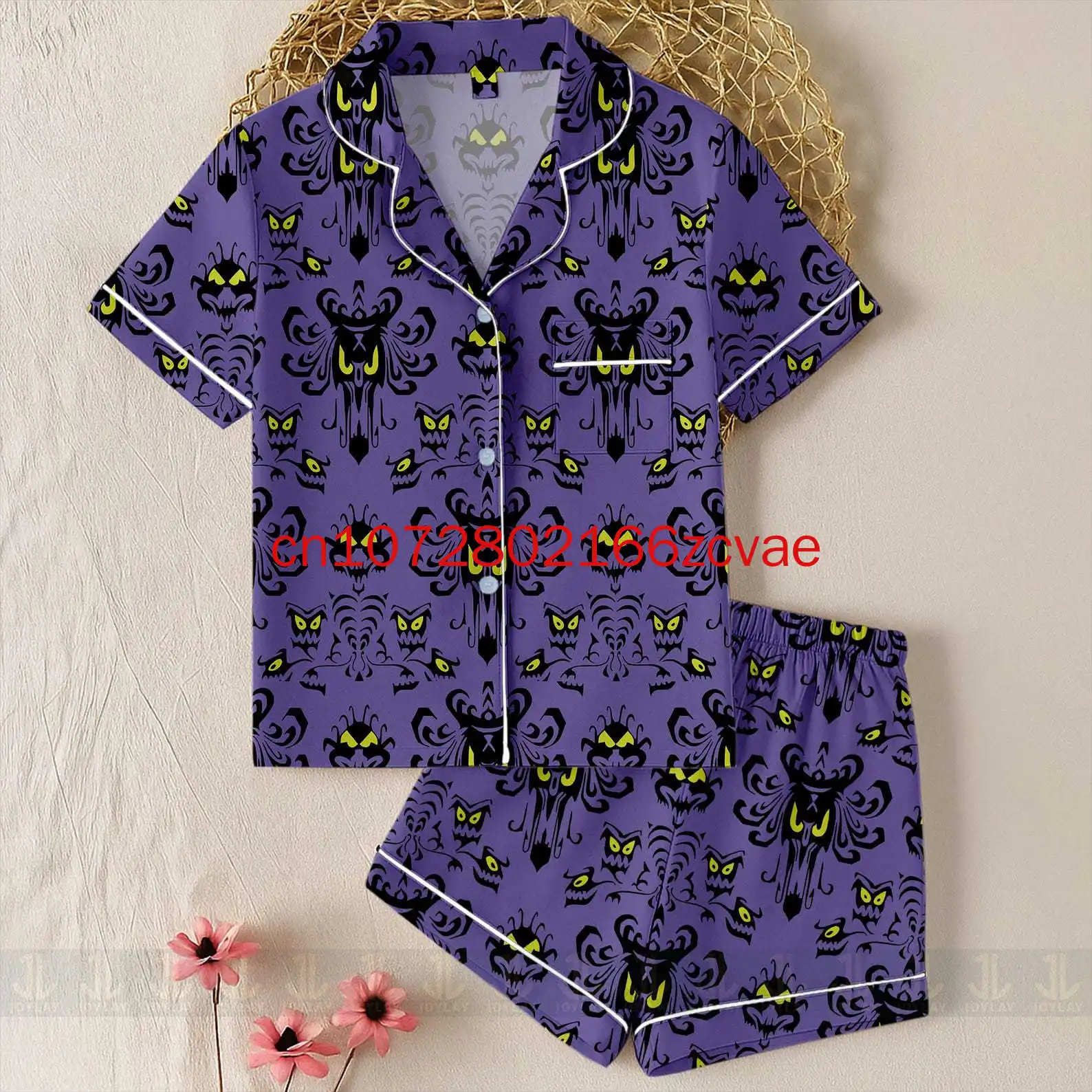 

2025 New Halloween Pajama Set 3D Printed Disney The Haunted Mansion Foolish Mortals Unisex Pajamas Set For Men's And Women's Kid
