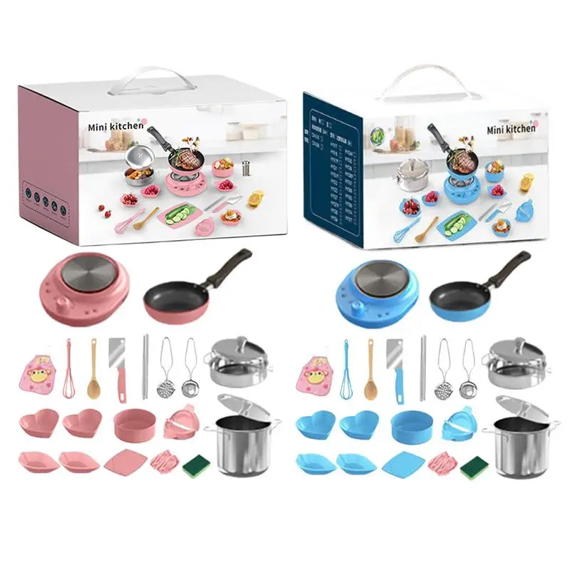 

Kids Kitchen Toys 22X Pretend Toy Kitchen Accessories Realistic Small Cooking Utensils For Child Safe Classroom Learning