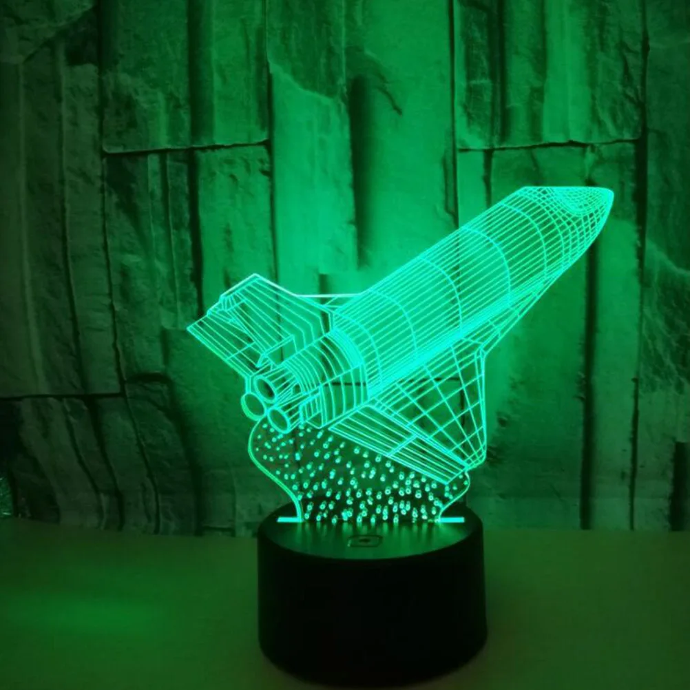 ضوء ليلي LED ثلاثي الأبعاد مع ألوان تعمل باللمس، مصباح بصري ثلاثي الأبعاد من الأكريليك قابل للتغيير لإضاءة سطح المكتب وممر الغرفة