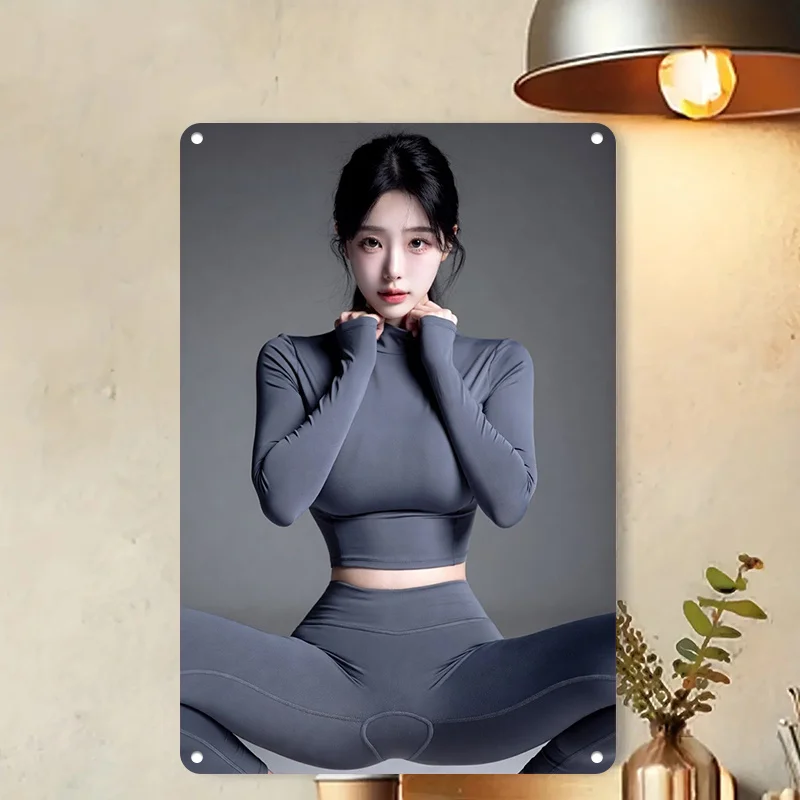 2D Flat - 1pc Elegant Woman Sheet Picture Wall Art for Living Room Bedroom Hallway Kitchen Decoration Gift for Her Holiday De