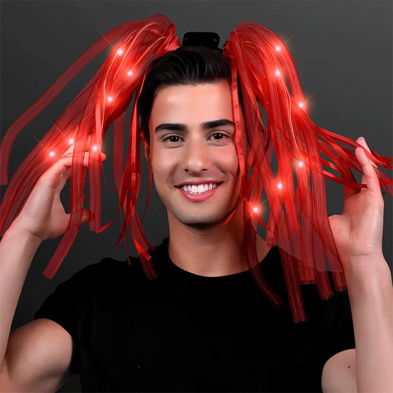 Cosplay Luminous Hose Hair Headband Costume Accessories Big Hair Decorative Headgear For Boys Girls