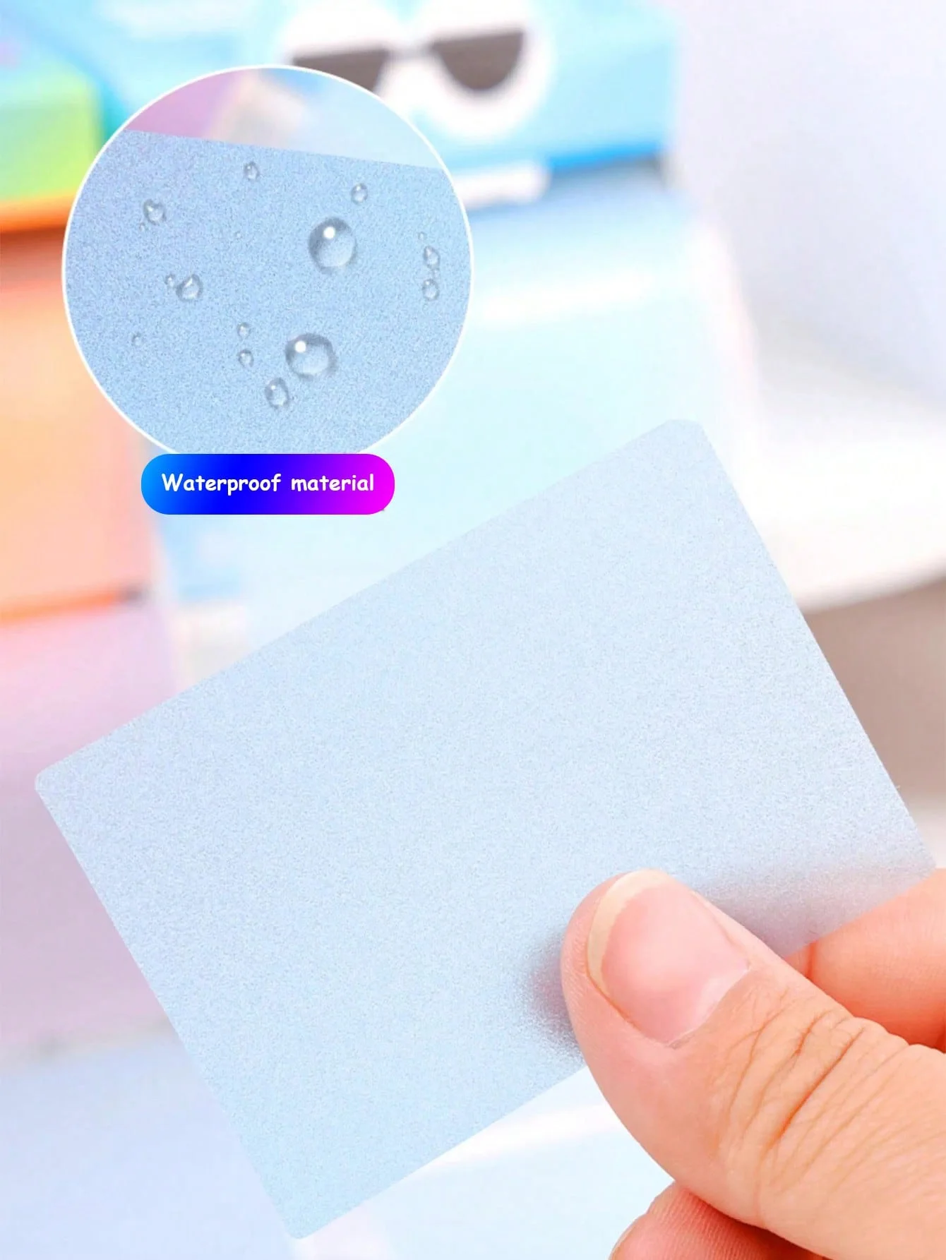 3/1pcs, 105 Sheets/Box, Dreamy Gradient Pearl Light Transparent Waterproof Sticky Notes, Sticky Notes and Planning Stickers, Sch