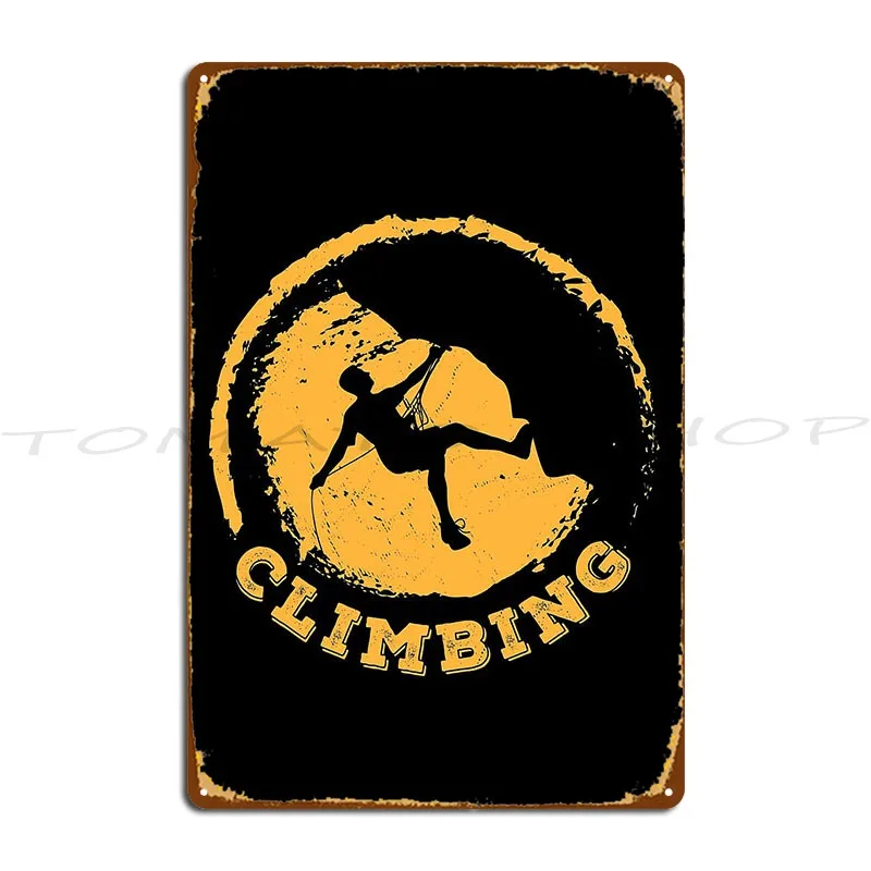 Climbing Carabiner Mountaineering Metal Sign Wall Decor Cave Poster Classic Designing Tin Sign Poster