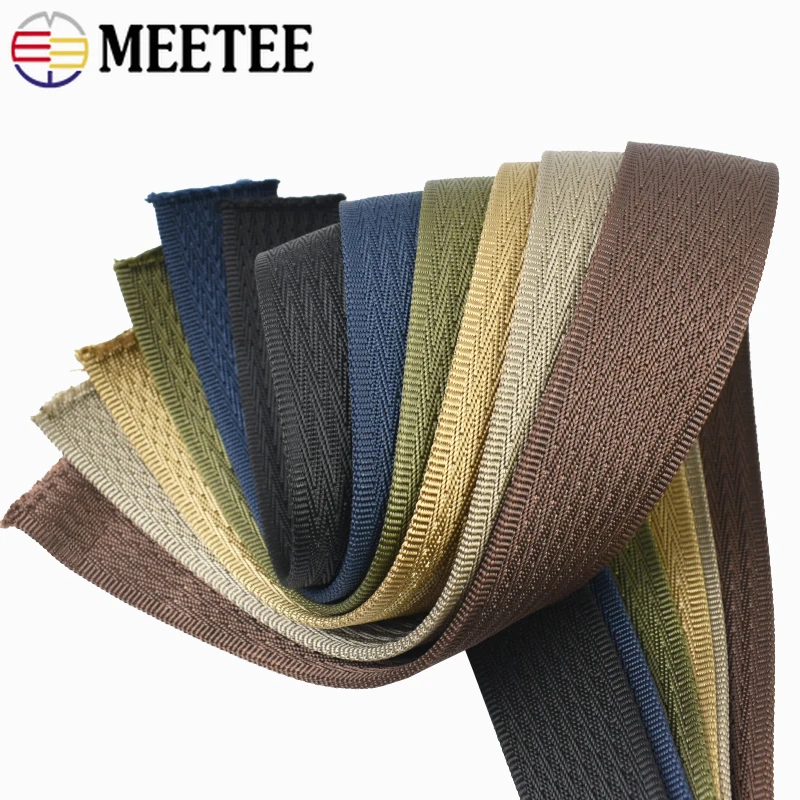 

5/10Meters 38mm Nylon Webbing Strap 2.4mm Thick Crochet Bags Decorative Braid Ribbon Garment Belt Sling Band Sewing Accessories