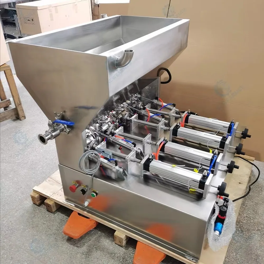 Semi-automatic High Viscosity Liquid Paste Filling Machine Single Nozzle Pneumatic Filler for Cream Shampoo Cosmetic