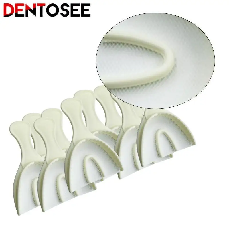 10Pcs/pack Dental Impression Trays with Mesh Tray Plastic Holder Trays Upper and Lower Dentist Tools Dentistry Lab Material