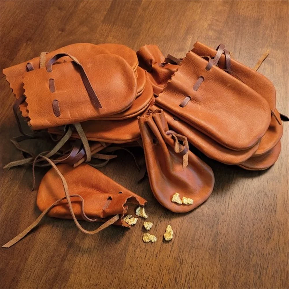 Leather Pouch, Leather Bag, Leather Drawstring Bags , Coin Pouch , Medicine Bag , Jewelry Bag , Essential Oils | Bulk Discounts