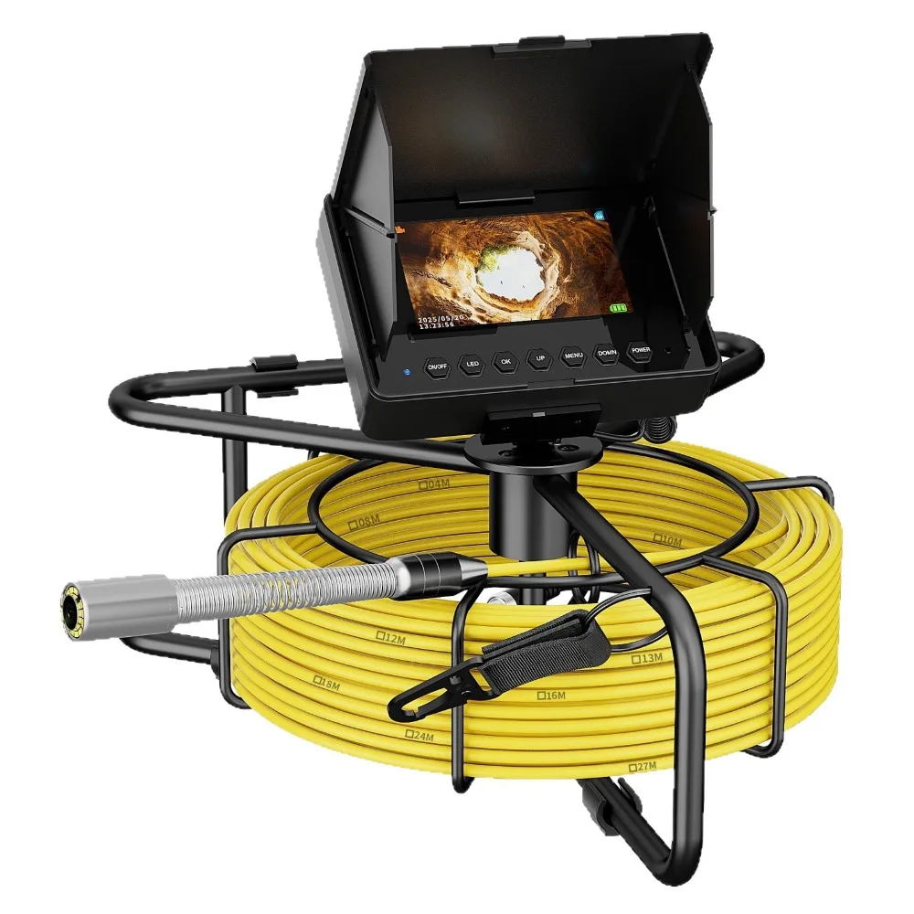 

HD Sewer Inspection Endoscope 10M Rigid Cable with Photo Video Audio Recording