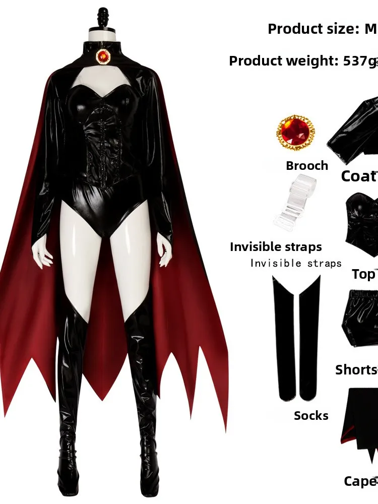 

Halloween Fairy Queen Cosplay Suit Tight Leather Jacket Full Set Broll Queen Costume Women's Fashion Spring 2025 No Brand