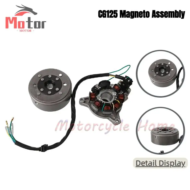 

Reliable Magnetic Motor Coil Rotor with Magnetic Steel for Motorcycle CG125 - Fits 125cc CG125 Circle Rotor Requirements