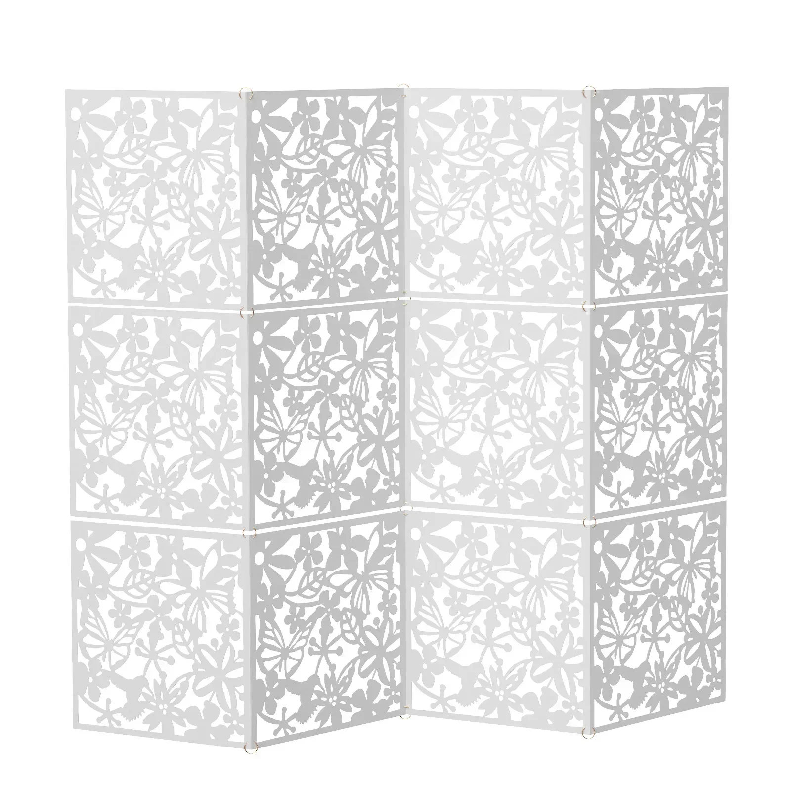 Pack de 12 divisores para colgar, divisores para colgar multifuncionales para sala de estar, comedor, dormitorio, blanco, 40 x 40 cm