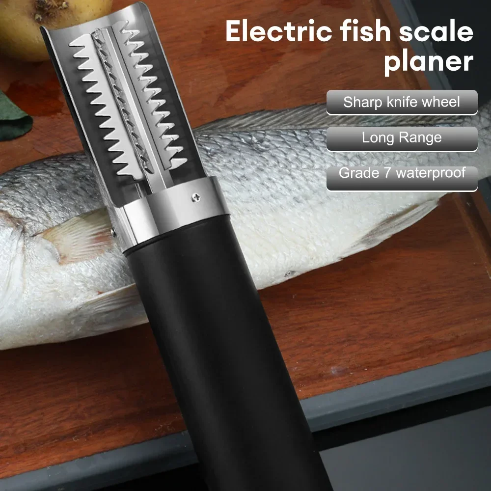 Portable Wireless Electric Fish Scaler Remover Cleaner Fishing Scalers Clean Battery Descaler Scraper Seafood Knif Tools kitchen