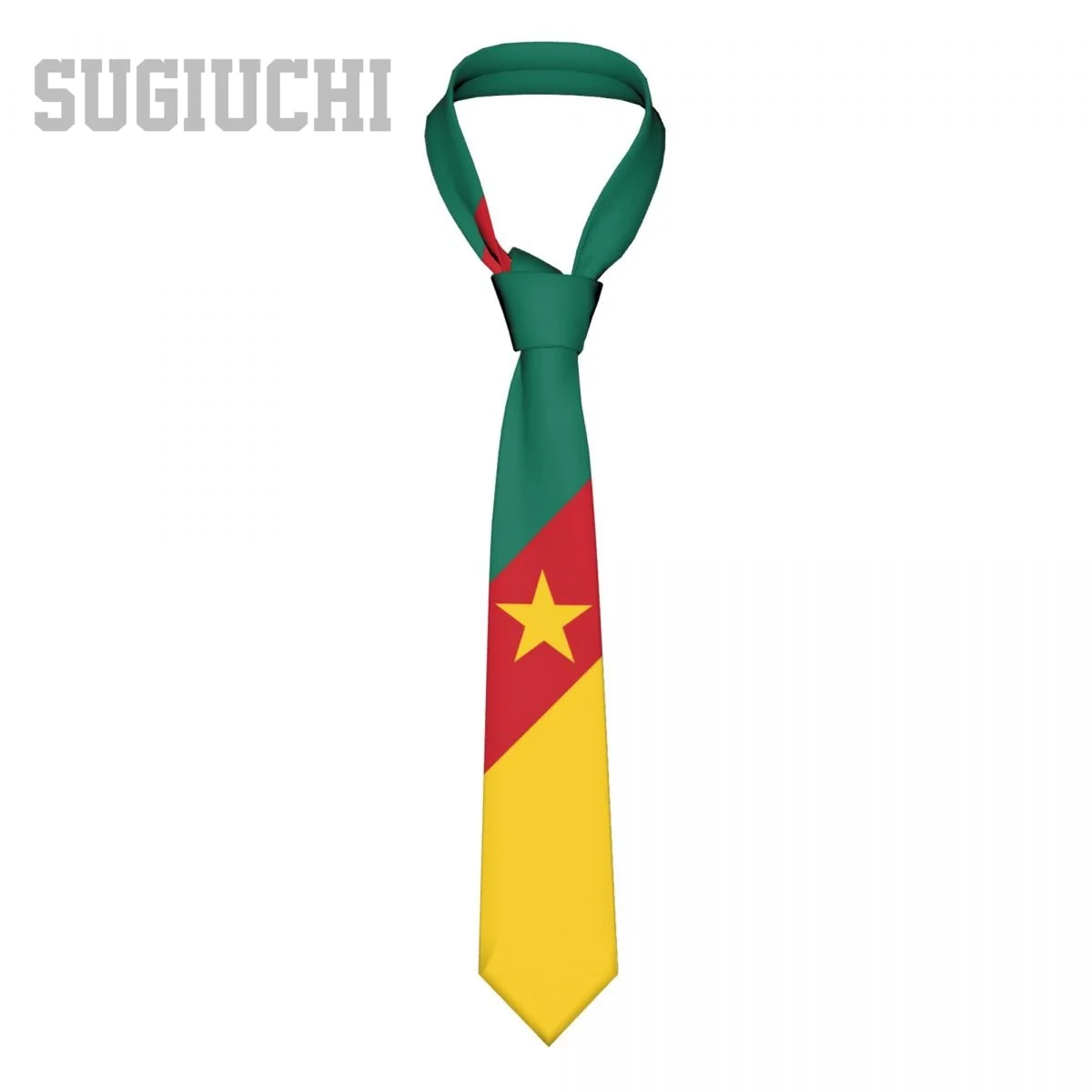 

Cameroon Flag Emblem Men Women Neck Ties Casual Plaid Tie Suits Slim Wedding Party Business Necktie Gravatas