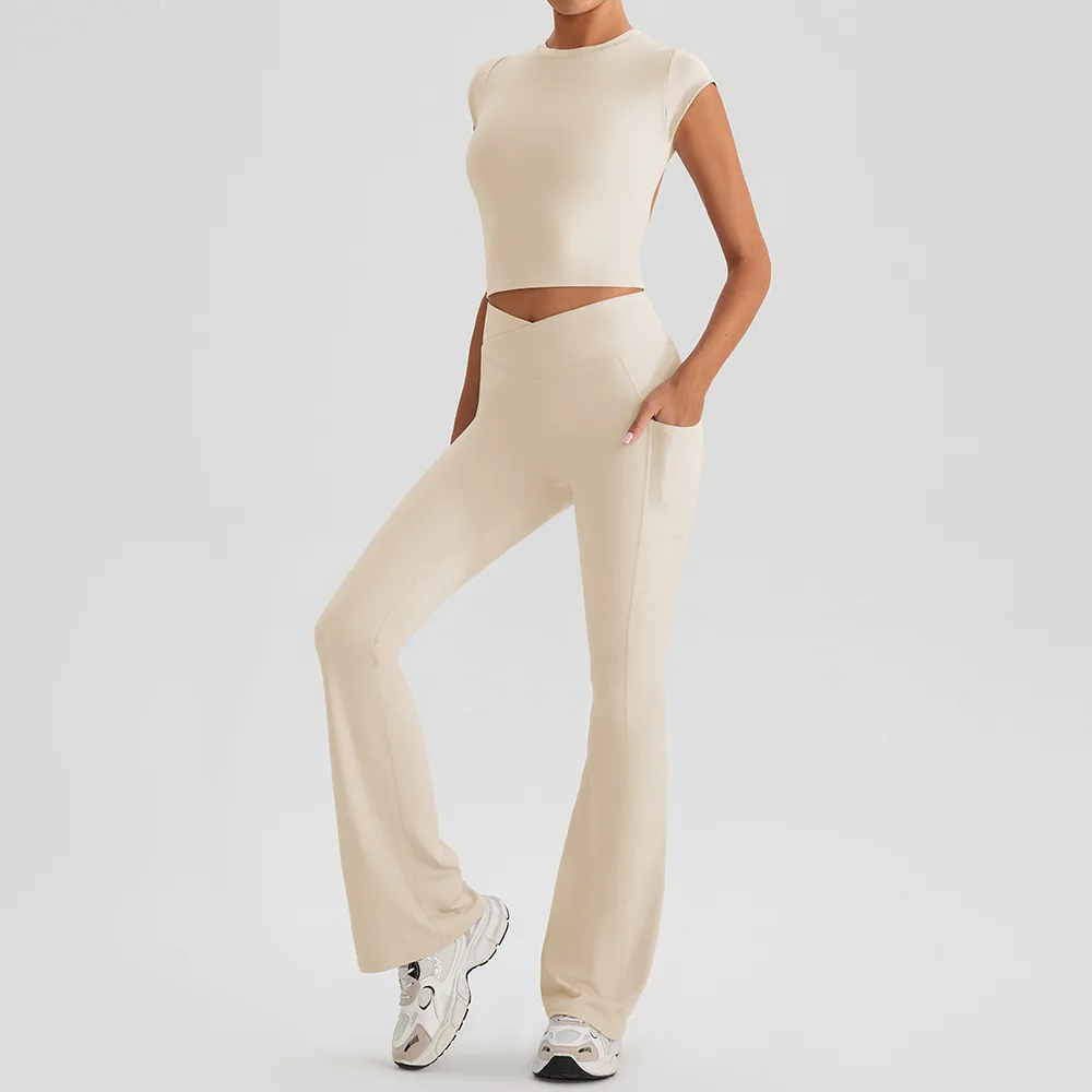 

Костюмы для йоги, спортивные костюмы для фитнеса, высокая талия, подтяжка бедер, спортивный бюстгальтер с открытой спиной, комплекты для танцев, бега, тренировок, одежда для тренажерного зала, йоги, спортивная одежда