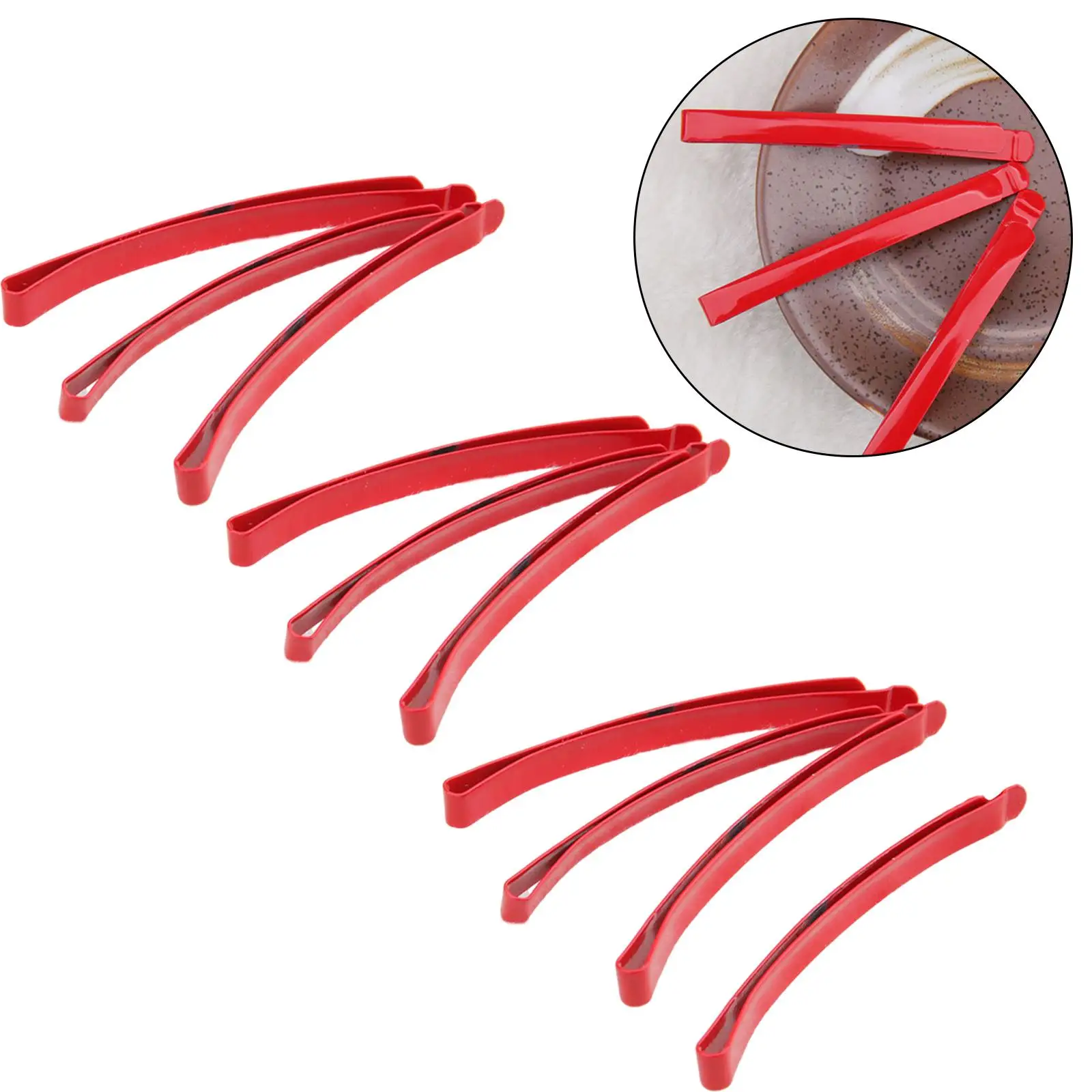 10Pcs Red Hairpins คอสเพลย์ Props Headwear สำหรับสาวผู้หญิงเหมาะสำหรับผมอุปกรณ์เสริมประจำวัน