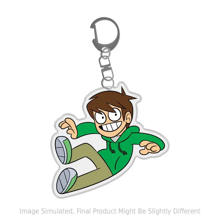 Matt Anime KeyChain women Eddsworld 3 Pack key chain for men key ring acrylic car keyring party Pendant Japan Cos Girls Gift