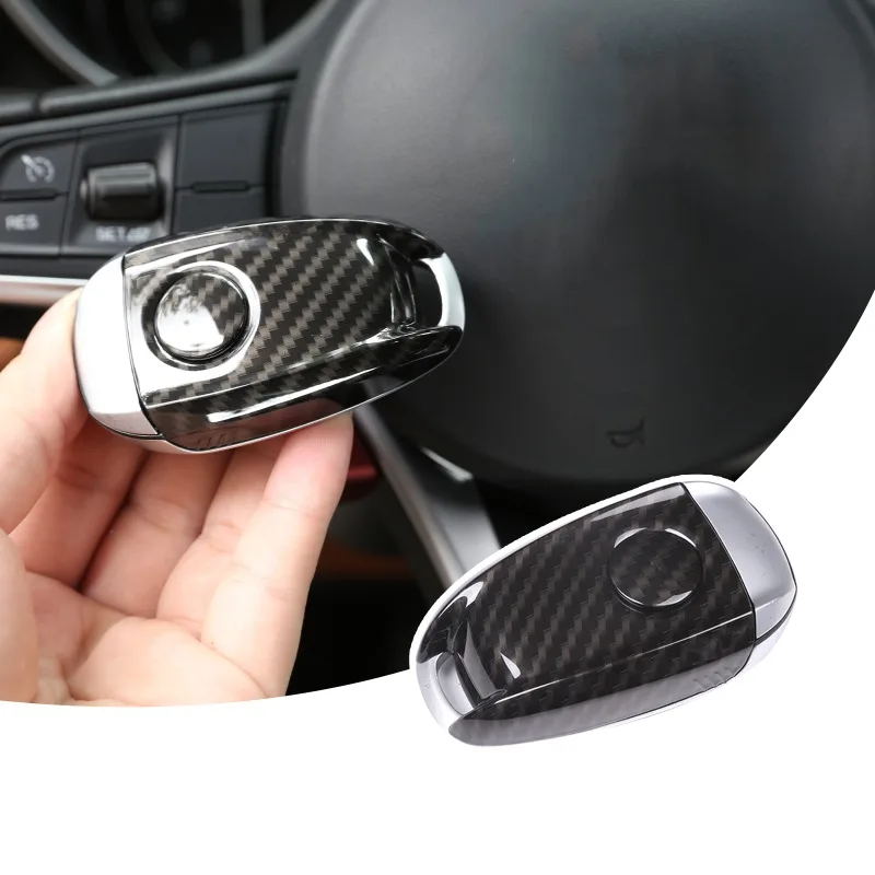 

ABS Carbon Fiber Car Key Case Cover For Alfa Romeo Giulia Stelvio 2017 2018 2019 2020 Car Accessories