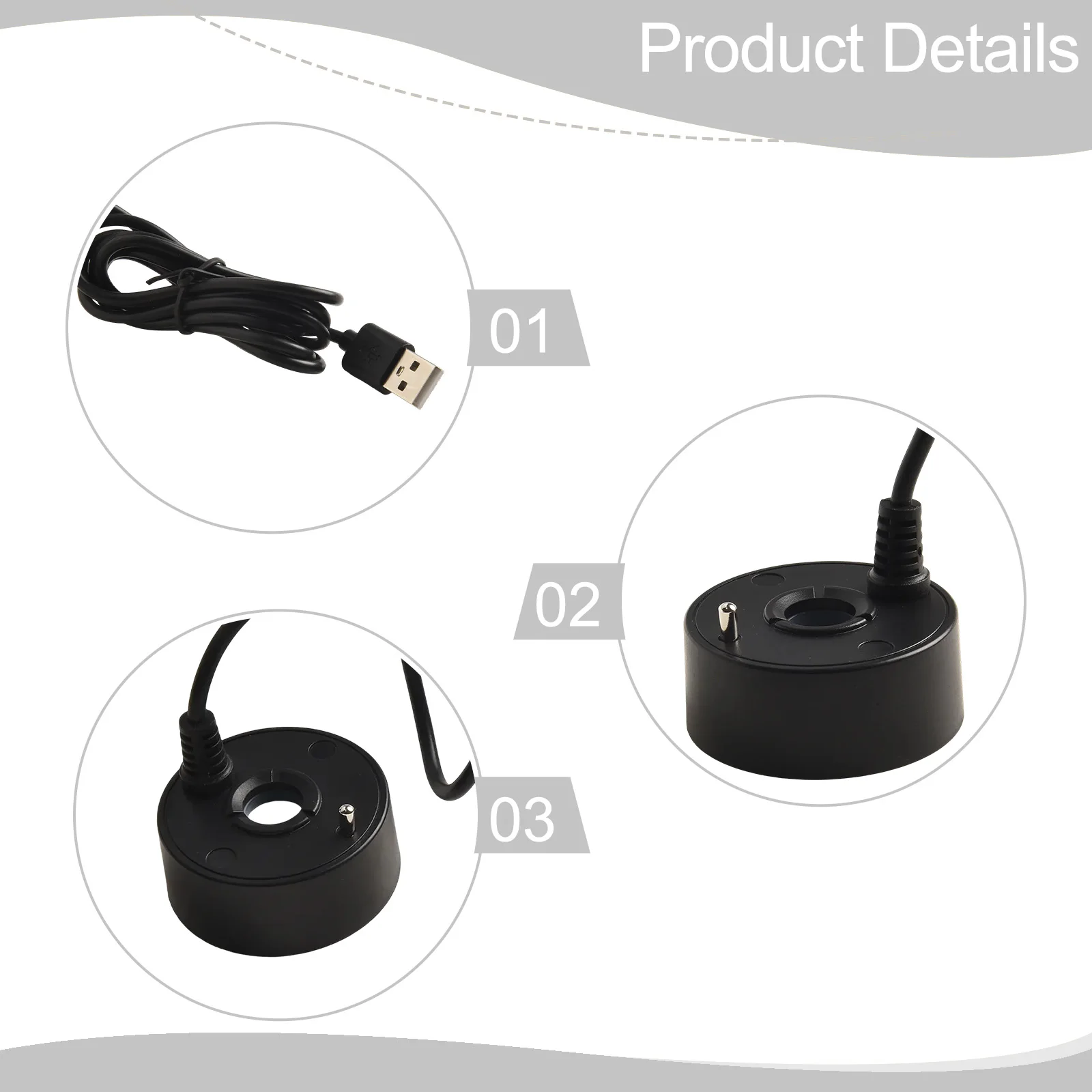 Aquarium Mist Maker Fountain Atomizer Cable Length 1.4M Usb Mist Maker Fountain Versatile Applications Waterproof Design