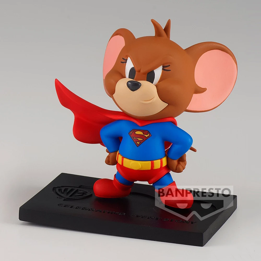 Banpresto-figura de acción Original de Tom y Jerry como Superman, juguete de 60mm para decoración de escritorio, modelo de Anime, regalo de colección