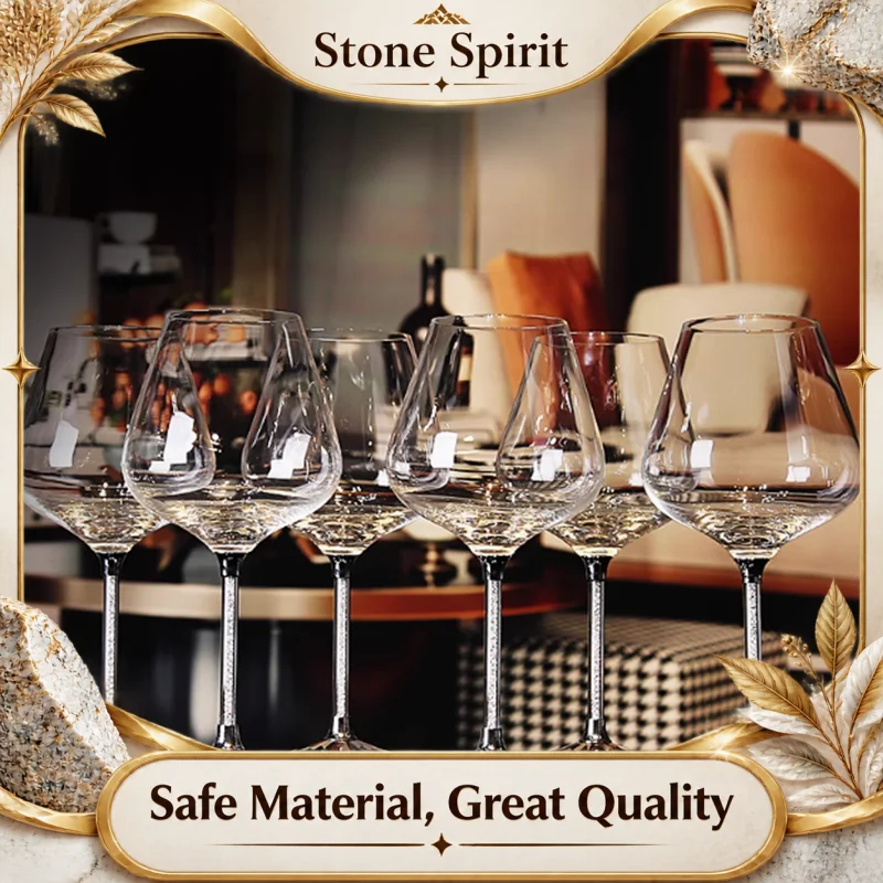 Light Luxury Diamond Crystal Red Wine Glass Set, Family Gathering Party Wine Glasses, Champagne Glasses, Bar Wine Utensils